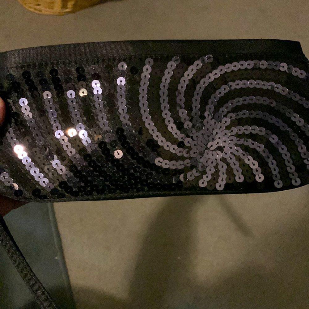 Beautiful Sephora sequin wristlet or cosmetic bag
